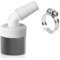 Adaptador de desagüe de lavadora, 1 1/4 pulgadas, conexión de lavadora, conexión de desagüe para tubo de 40 mm de diámetro, entrada de 19 a 24 mm de diámetro con abrazadera de manguera, para