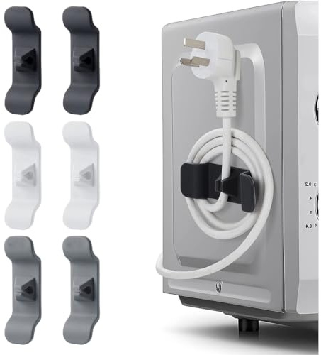 DOKRIN Clip fermacavi da parete per cavi elettrici,Avvolgicavo elettrico da 6 pezzi, avvolgicavo per elettrodomestici da cucina