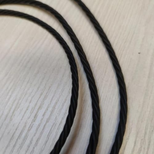 Corda di Canapa PE da 213 Piedi, Materiale di Riparazione in Vimini di plastica, Intreccio di cesti, Forniture di Ricambio in Rattan, spago per Artigianato e Giardinaggio (Nero)