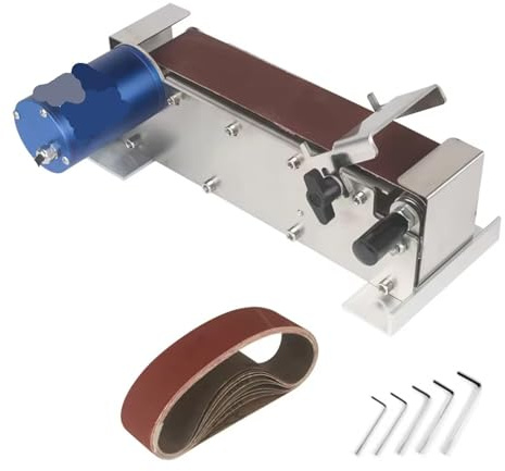Lijadora de Banda, Mini lijadora de banda, pulidora eléctrica, resistente al agua, de sobremesa, afiladora de cuchillas y filos.