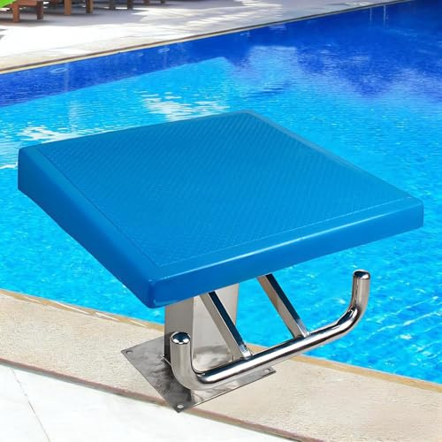 COAKUE Blocco di partenza per Tuffi con Un Gradino Inclinato di 15°, Piattaforma di Salto per Gare di Nuoto, con Superficie in Gomma Antiscivolo, trampolini per Piscine interrate A