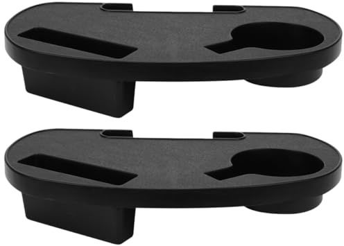 VERDANVERSE Bandeja Portavasos para Sillón Plegable 31X17X5 CM Soporte Plástico Resistente para Reposabrazos Accesorio Práctico para Camping y Silla de Playa Juego de 2 Unidades