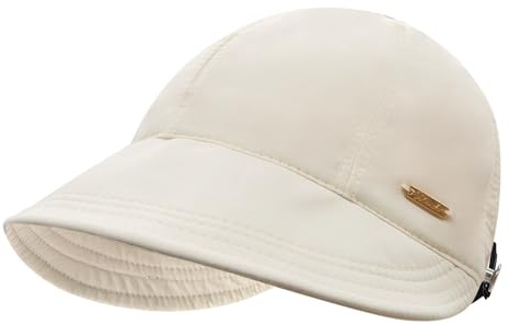 YAMEIZE Trendy Tesa Larga Cappello da Sole per - Donna Uomo Packable Cappello da Sole Regolabile Sun Hat Quick Dry Cappello Spiaggia di Viaggio di Protezione (IT, Testo, Taglia Unica, Beige)