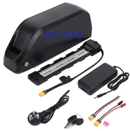 WR TEAM Ebike Battery 52v 25AH Brand 5000mah cells, Polly 5 Case Model, 58.8V 3A Charger,Lithium Electric Bike Battery for 45A-17A Controller Motor (for Bafang, KT most ebike conversion kit)