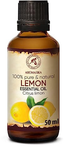 Aceite Esencial de Limón 50ml - Citrus Limon Sin Diluir - Italia - 100% Puro y Natural para Aliviar Tensión - Fragancias para Hogar - Mejor para Aromaterapia - Relajación - Difusor