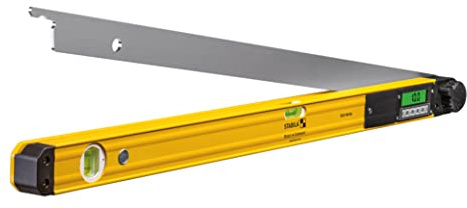 STABILA Elektronischer Winkelmesser TECH 700 DA, 80 cm, 1 Digital-Display, Messbereich: 0° – 270°, Anzeige-Modus: Grad, 1 Horizontal-Libelle, 1 Vertikal-Libelle, Schutzklasse IP 54, Tasche
