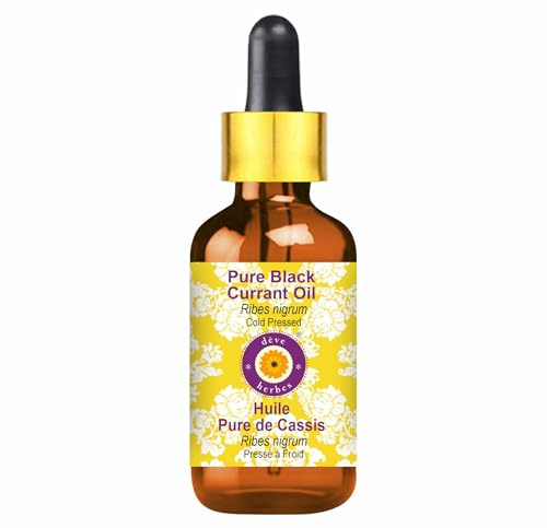Deve Herbes puro Olio di ribes nero (Ribes nigrum) con contagocce di vetro spremuto a freddo 30ml (1 oz)