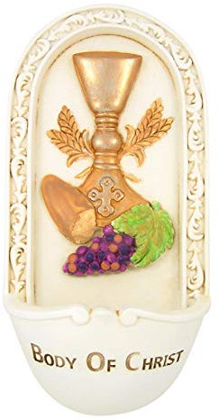 Holy Water Font Body of Christ Communion, 7 Inch