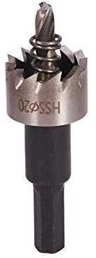 Utoolmart 20mm Negro HSS Broca Sierra Agujero Cortador 70mm Longitud Para Metal Aleación Madera 2 uds