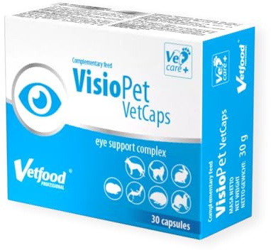 Vetfood VisioPet VetCaps | 30 Kapseln | Ergänzungsfuttermittel für Hunde und Katzen | Mit Antioxidantien