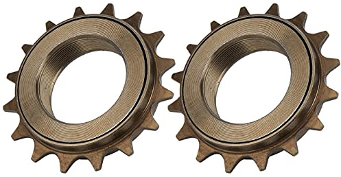 Alomejor 2 Pcs Bike Freewheel Chain Sprocket 16 Teeth Bike Single Speed Freewheel Cassette Sprocket Replacement