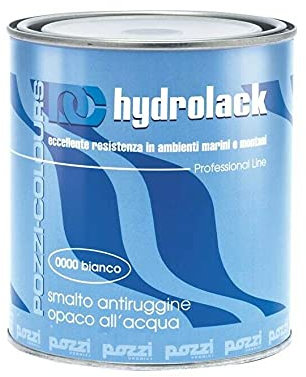 Inferramenta Pozzi Hydrosat 2,5 Litri smalto all'acqua acrilico Bianco Satinato per termosifoni legno metallo barche e muri