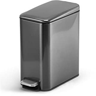 MOOMOO Like A Breeze Papelera de Basura de Cocina Rectangular de Acero Inoxidable 5L (Color : B)