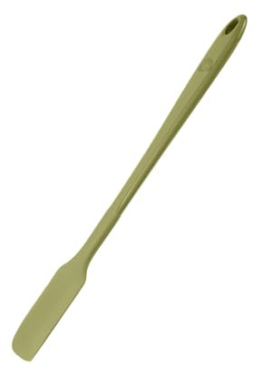 Kochblume Design-Teigschaber S | Premium-Silikon & BPA frei| Hitzebeständig | Spülmaschinenfest | 27cm | Farbe: olive