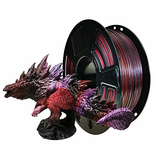 Stronghero3D PLA 3D-Drucker-Filament, 1,75 mm, Galaxie-Rot, Schwarz, Seidenviolett, Nettogewicht: 1 kg Genauigkeit +/- 0,05 mm