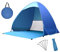 Teenza Tenda da spiaggia Pop-Up per esterni, tenda da spiaggia, portatile, impermeabile, facile da installare, adatta per pic-nic in famiglia (blu) piccola (blu)
