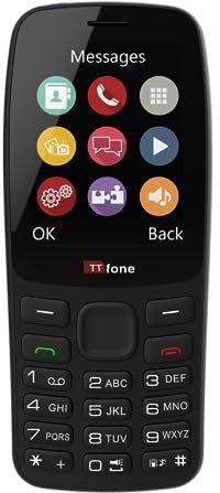 TTfone TT175 2.4inch UK Sim Free Dual Sim Basic Simple Feature Mobile Phone – Unlocked with camera Torch Media Games and Bluetooth - Pay As You Go (Giff Gaff, with £0 Credit, Blue)
