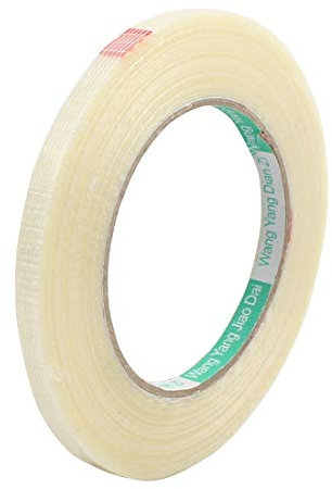 XYWHPGV 8 mm Breite 50 m Länge selbstklebendes Isoliergitter Glasfaserband Rolle Tap(67d2c 88a8d 93333 b9b8a 62ffc ea081