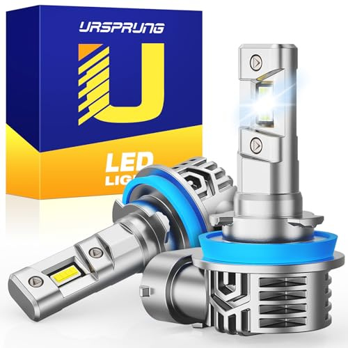 Ursprung H11 led Bulbs,900% 40,000LM Brightness H8 H9 Bulbs,6500K Cool White,Plug and Play, Replacement fog bulb HID light bulbs,Quick Installation,Pack of 2