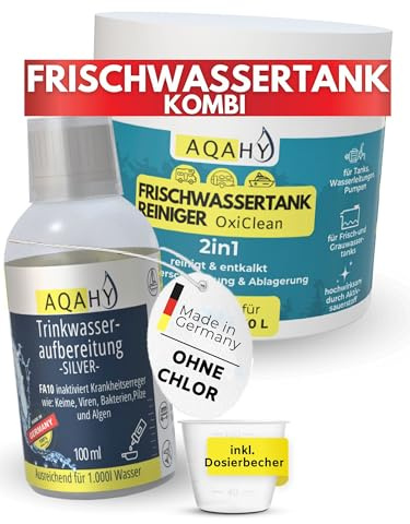 AQAHY Trinkwasseraufbereitung Silber - Effektive Konservierung| Silberionen für sicheres Wasser | Wohnwagen, Camping, Outdoor