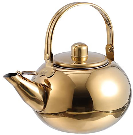 Amosfun Capacity Tea Kettle Stainless Steel Thicken Teakettle Strainer for Home Use for Boiling Water and Tea Brewing