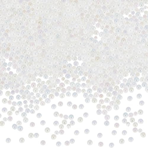 SUNNYCLUE 1 scatola 100G Mini Bubble Beads Trasparente Nessun Foro Perlina Sfusa Trasparente Vetro AB Colorato Magico Gocce D'Acqua Rotondo Sfuso Vaso riempire Perline In Miniatura per Fai Da Te Artig