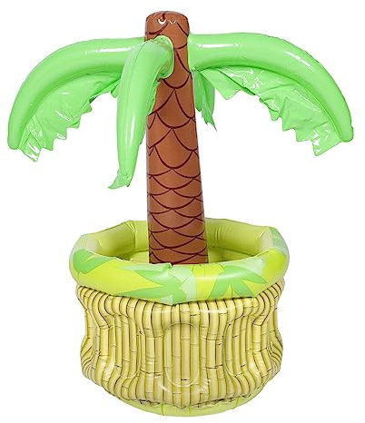GAROZATION Inflatable Palm Tree Ice Bucket Cooler Unique for Pool Parties Beach Gatherings Hawaiian Themes Multi-purpose Inflatable Cooler for Drinks Ice Storage