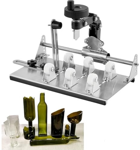 JOFUUM Glasflaskskärare set, gör-det-själv precisions-glasskärare för kvadratiska, och oregelbundna flaskor, glasskärverktygsset