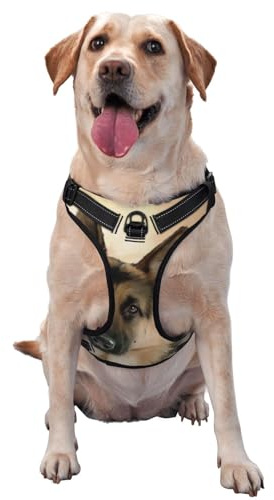 Deutscher Schäferhund, Haustiergeschirr, Verstellbares reflektierendes Hundegeschirr, Haustierleinenweste,XL