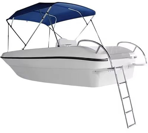 Échelle De Bain Échelle Bateau Pliable, Échelles en Acier Inoxydable Télescopique 3/4 Marches pour Piscine/Piscine Bateau, Ponton D'entrée Poupe Marine Yacht Marin,Argent,4 Step