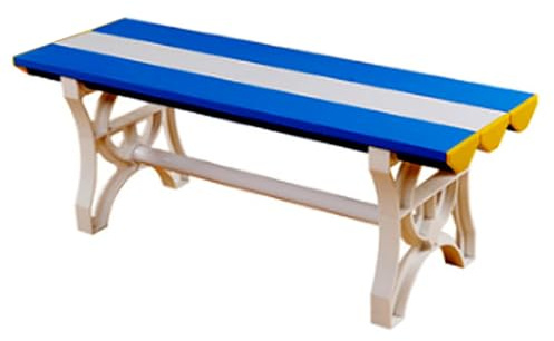 Wasserdichte Outdoor-Bank, ABS-Kunststoff, rückenfreies Design für 2-3 Personen, Lattenrost für Komfort, ideal für Pool, Fitnessstudio, Terrasse, Veranda, unterstützt bis zu 800 Pfund