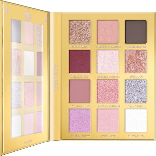 Catrice Palette di ombretti Disney Alice nel Paese delle Meraviglie, Ultra pigmentato, brillante, colore intenso, brillantinata (14g)