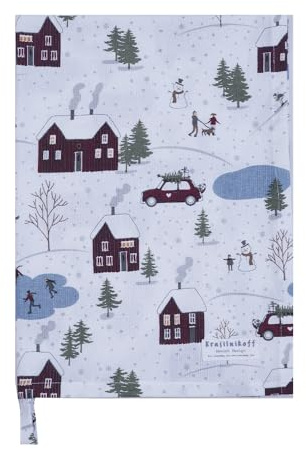 Krasilnikoff – Geschirrtuch KW13651 - Scandi Winter/Skandinaischer Winter