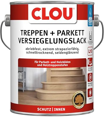 CLOU Versiegelungslack farblos – Klarlack auf Wasserbasis für Böden – 2,5 L