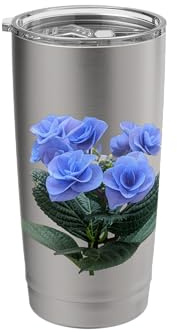 Blue Hydrangea Macrophylla Hortensia Flowers Shapes Mania Stainless Steel Insulated Tumbler