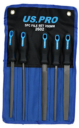 AB Tools Engineers Metal File Set with Soft Rubber Handles 5pc AT793
