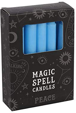 Grindstore Magic Spell-Peace - Set di 12 candele celesti, 10 cm, 10,3 x 7,3 x 2,5 cm