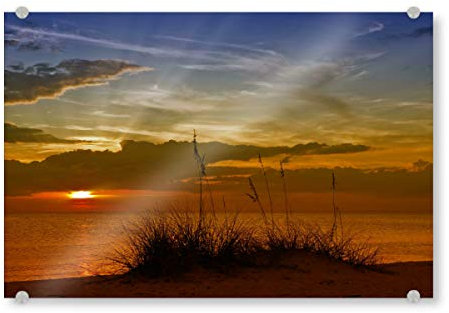 artboxONE Acrylglasbild 60x40 cm Natur Bezaubernder Sonnenuntergang - Bild Florida bonitabeach bunt