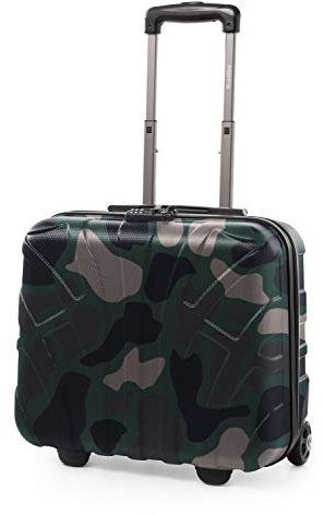 SUITLINE - Valigia pilota, Bagaglio a mano, Trolley da business, Rigido, TSA, ABS, 2 ruote, Camouflage