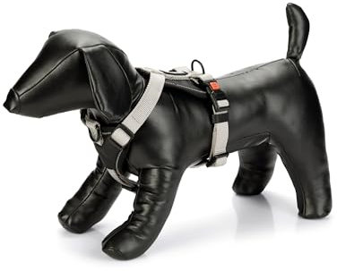 Karlie Art Sportiv Premium Y-Geschirr, Hundegeschirre, Nylon, Grau, 45-57x2 cm