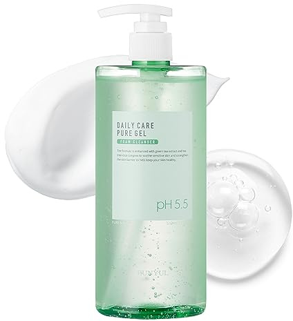 EUNYUL Daily Care Pure Gel Foam Cleanser, 17.3 fl oz (512 ml), Korean Facial Cleanser with Pump, Gentle Daily Face Wash