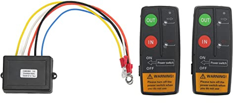 BOROCO Drahtlose Winden Fernbedienung, 12V 24V Drahtloses Winden-Fernbedienungs Controller Kit Reichweite 75 Fuß für Jeep ATV Truck Universal