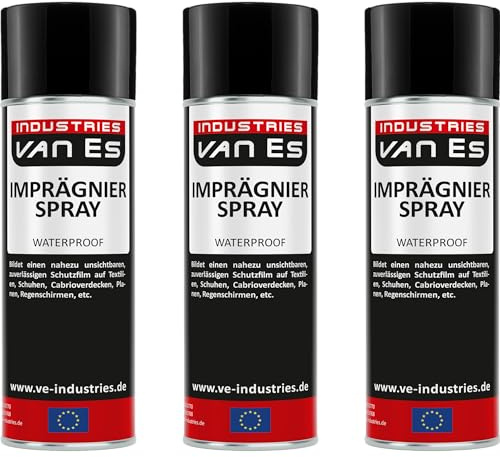 VE-INDUSTRIES 3X Imprägnierspray, Imprägnierung, Textilien, Zelte, Cabriodächer, Markisen, Wasser- und schmutzabweisend
