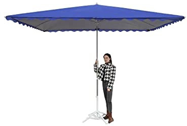 NAMVI Parasol Rectangular Grande 2.5m, Parasol Exterior, Sombrilla Playa, Toldo Comercial, Plegable Sin Base, Disponible En Tres Colores (Color : Blue)