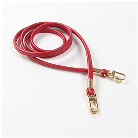 SHTGOI Taschengurt 120cm Lang Abnehmbar Handtaschen Trageriemen mit Karabinerhaken Leder Taschen Schulterriemen Taschenkette Ersetzen Tragegurt Umhängegurt für Damen Taschenzubehör Rot