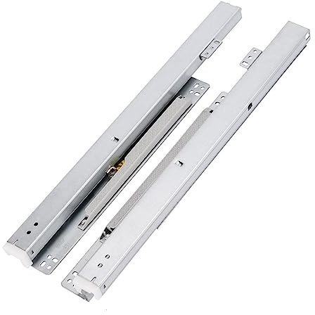 200~600 mm in mehreren Größen, Schubladenschienen mit Dämpfer, Auszugsschienen Bodenmontage Vollauszug, 1 Paar, 40 kg Tragkraft für Schrank, Kommode, Kleiderschrank, Tastatur (Size : 40cm/15.7in)