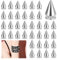 LPAMABA 200 Stück 7x10mm Ziernieten Set Punk Nieten Silber Metall Killernieten Rostfrei Ziernieten Schraubnieten Spitz für Lederband Taschen Kleidung Schuhe