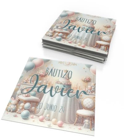 Aiman GZ - Imán Cuadrado con Foto Personalizada 7,4x7,4 cm - Pack 10 Unidades - para Nevera, Regalo Publicitario, Bautizo, Boda, Comunión Original - Acabado Brillo