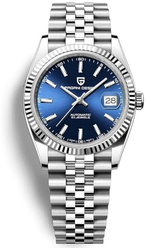 Pagani Design Luxus Herren Mechanische Automatikuhr Japan NH35 Uhrwerk Edelstahl AR Synthetischer Saphir 100m Wasserdicht Elegant Kleid Sport Uhr Datum