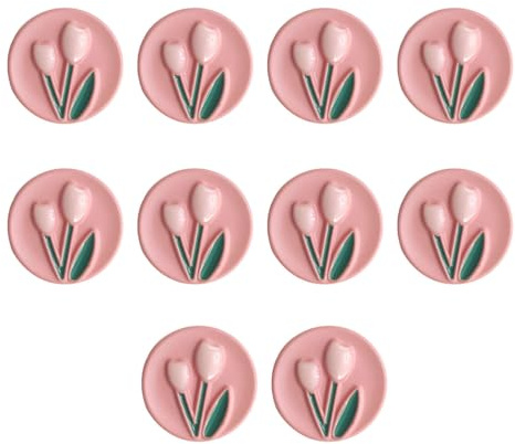 10 Stücke Kunststoff Knöpfe Knöpfe Kinder,kinderknöpfe Babyknöpfe Abnehmbarer Kleidungsknöpfe Für Mädchen Und Jungen-Rosa-17.5mm